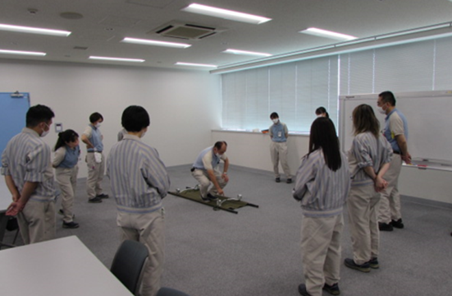 救護訓練の様子